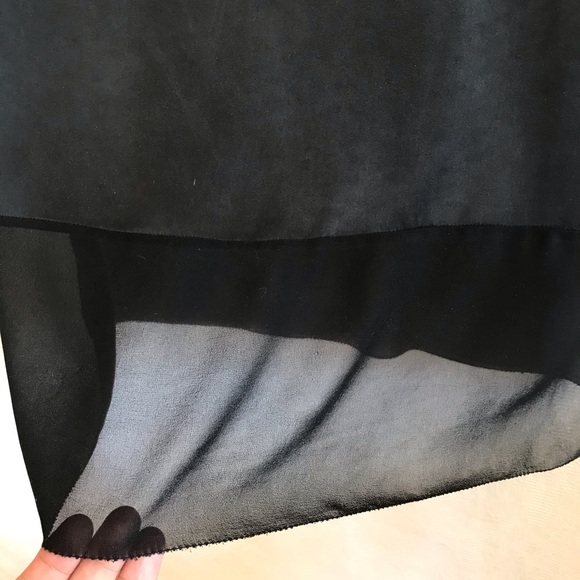 Aritzia Black XS silk satin and georgette chemise. - Picture 6 of 6